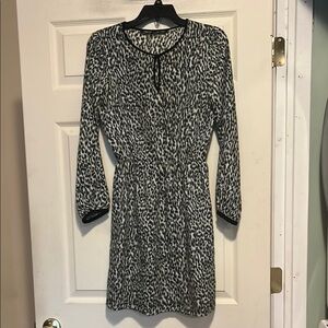 Zara Long Sleeve Animal Print Dress Size Small